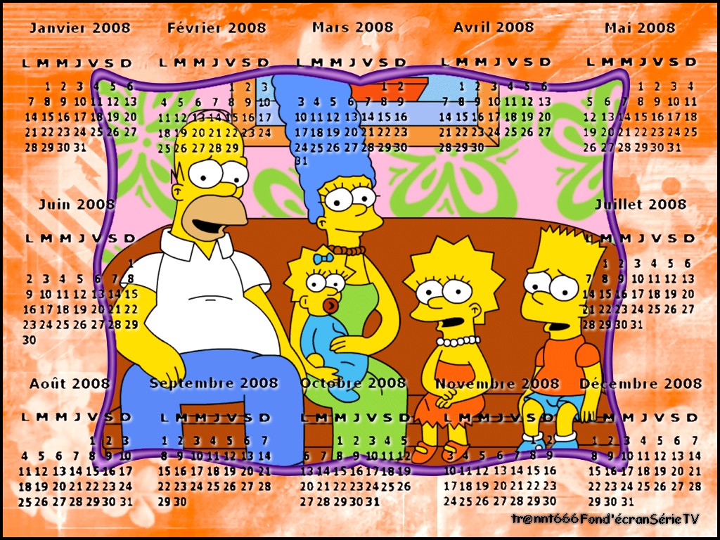 Calendrier 2015 Les Simpson